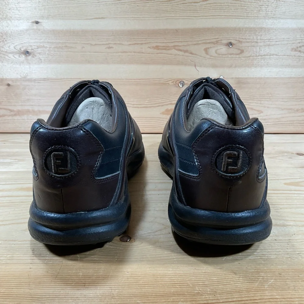 FootJoy FJ GreenJoys Golf Shoes Men’s 13 M Black Dark Brown Syn Leather 45564